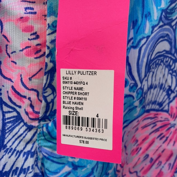 SOLD NWT Lilly Pulitzer Chipper Short Blue Haven 4 $78 - Picture 6 of 10